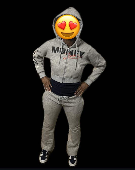 Gray DoeBoyz Women “Money Lovers” Sweatsuit